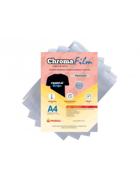 Transfer Sublimatico - Sublimação em camiseta preta, algodão - ChromaFilm